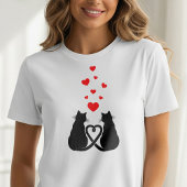 Romantisch kattenliefhebber T-shirt | Valentijnsda