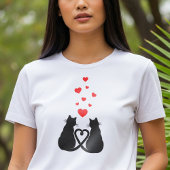 Romantisch kattenliefhebber T-shirt | Valentijnsda