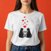 Romantisch kattenliefhebber T-shirt | Valentijnsda