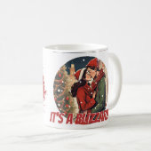 Romantisch kerstpaar, sneeuwrijke liefde koffiemok (Voorkant rechts)