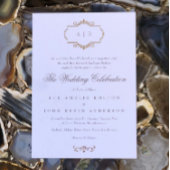 romantisch klassiek echt goud met monogram bruilof folie uitnodiging