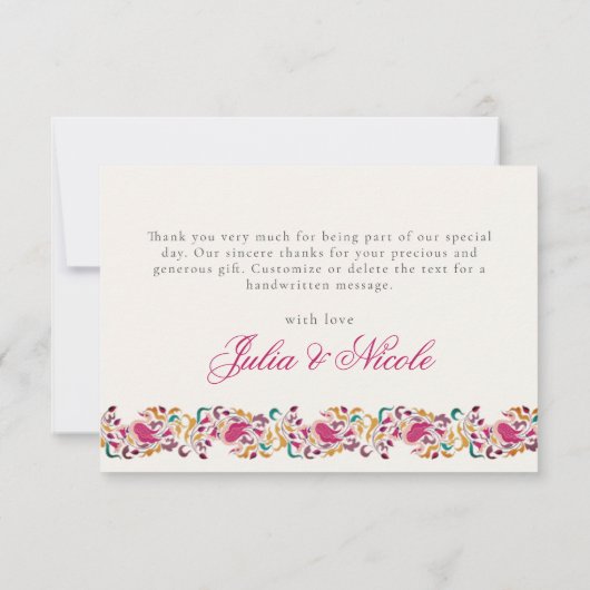 Romantisch Klassiek Pearl Swan Floral Lijst bruilo (Achterkant)