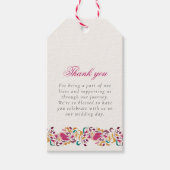 Romantisch Klassiek Pearl Swan Floral Lijst bruilo Cadeaulabel (Voorkant)