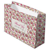 Romantisch Klassiek Pearl Swan Floral Lijst bruilo Groot Cadeauzakje (Voorkant Gekanteld)