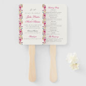 Romantisch Klassiek Pearl Swan Floral Lijst bruilo Handwaaier (Voorkant en achterkant)