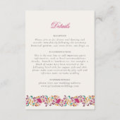 Romantisch Klassiek Pearl Swan Floral Lijst bruilo Informatiekaartje (Voorkant)