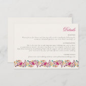 Romantisch Klassiek Pearl Swan Floral Lijst bruilo Informatiekaartje (Voorkant / Achterkant)