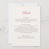 Romantisch Klassiek Pearl Swan Floral Lijst bruilo Kaart (Achterkant)