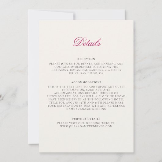 Romantisch Klassiek Pearl Swan Floral Lijst bruilo Kaart (Achterkant)