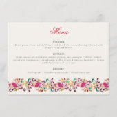 Romantisch Klassiek Pearl Swan Floral Lijst bruilo Menu (Voorkant)