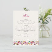 Romantisch Klassiek Pearl Swan Floral Lijst bruilo Menu (Staand voorkant)