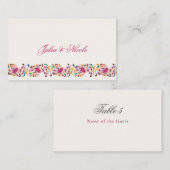 Romantisch Klassiek Pearl Swan Floral Lijst bruilo Plaatskaartje (Voorkant / Achterkant)