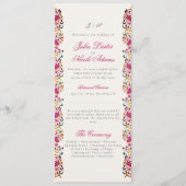 Romantisch Klassiek Pearl Swan Floral Lijst bruilo Programmakaart (Voorkant)