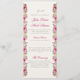 Romantisch Klassiek Pearl Swan Floral Lijst bruilo Programmakaart