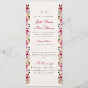 Romantisch Klassiek Pearl Swan Floral Lijst bruilo Programmakaart