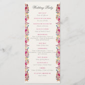 Romantisch Klassiek Pearl Swan Floral Lijst bruilo Programmakaart (Achterkant)