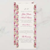 Romantisch Klassiek Pearl Swan Floral Lijst bruilo Programmakaart (Voorkant / Achterkant)