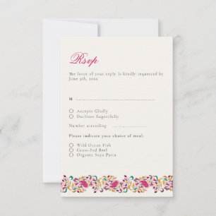 Romantisch Klassiek Pearl Swan Floral Lijst bruilo RSVP Kaartje