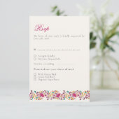 Romantisch Klassiek Pearl Swan Floral Lijst bruilo RSVP Kaartje (Staand voorkant)