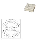 Romantisch Klassiek Pearl Swan Floral Lijst bruilo Rubberstempel (Gestempeld)