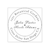 Romantisch Klassiek Pearl Swan Floral Lijst bruilo Rubberstempel (Afrduk)