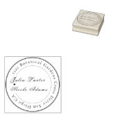 Romantisch Klassiek Pearl Swan Floral Lijst bruilo Rubberstempel (Gestempeld)