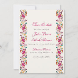 Romantisch Klassiek Pearl Swan Floral Lijst bruilo Save The Date