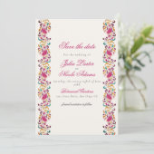 Romantisch Klassiek Pearl Swan Floral Lijst bruilo Save The Date (Staand voorkant)