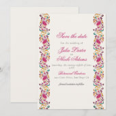 Romantisch Klassiek Pearl Swan Floral Lijst bruilo Save The Date (Voorkant / Achterkant)