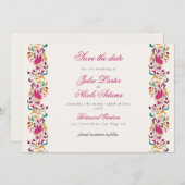 Romantisch Klassiek Pearl Swan Floral Lijst bruilo Save The Date (Voorkant / Achterkant)