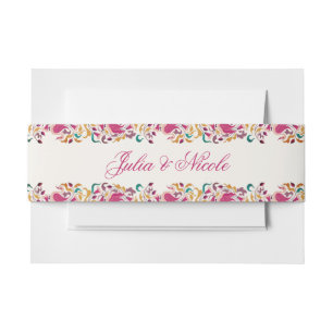 Romantisch Klassiek Pearl Swan Floral Lijst bruilo Uitnodigingen Wikkel