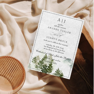 Romantisch Klassiek Script Rustieke bruiloft uitno Kaart