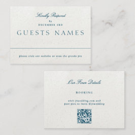 Romantisch klassieke bruiloft QR CODE RSVP Notitiekaartje