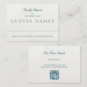 Romantisch klassieke bruiloft QR CODE RSVP Notitiekaartje