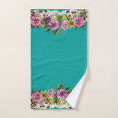 Romantisch, Kleurig, Waterverf Bloemen Bad Handdoek (Handdoek)