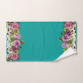 Romantisch, Kleurig, Waterverf Bloemen Bad Handdoek (Handdoek)