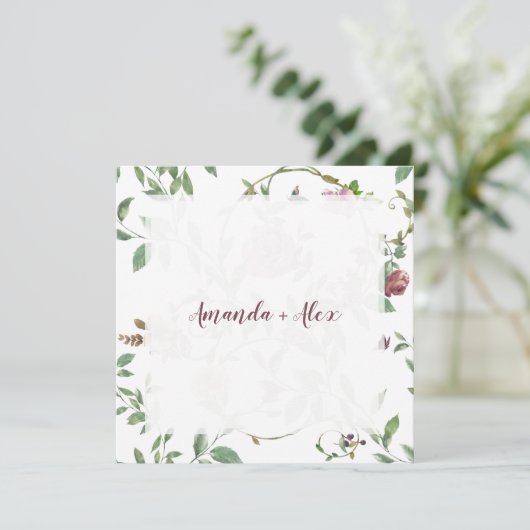 Romantisch kleurrijk en befaamd Floral design Kaart (Staand voorkant)