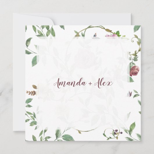 Romantisch kleurrijk en befaamd Floral design Kaart (Voorkant)