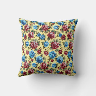 Romantisch Kleurrijk Vintage Bloemmotief Kussen