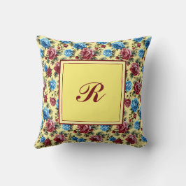 Romantisch kleurrijk vintage bloempatroon kussen