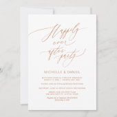 Romantisch koperen schrift, Elopement Kaart (Voorkant)