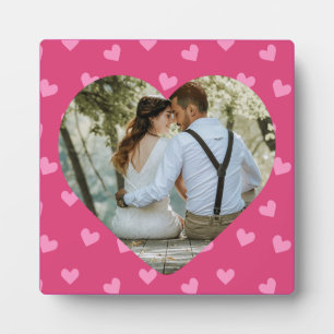 Romantisch koppel 1 Foto roze hart Valentijnsdag c Fotoplaat