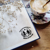 Romantisch koppel aangepaste Ex Libris-stempel met Rubberstempel