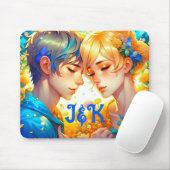 Romantisch Koppel Cadeau | Gepersonaliseerde Anime Muismat (Met muis)