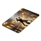 Romantisch koppel danst in de regen magneet (Linkerzijde)