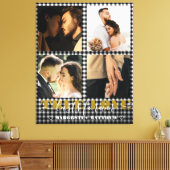 Romantisch Koppel Echte Liefde 4 Foto & Citaat Canvas Afdruk (Insitu (Woonkamer))