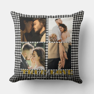 Romantisch Koppel Echte Liefde 4 Foto & Citaat Kussen