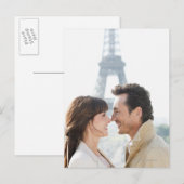 Romantisch koppel met de Eiffeltoren in de Briefkaart (Voorkant / Achterkant)