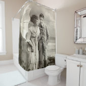  romantisch koppel met parasol douchegordijn (In situ)