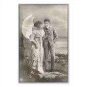  romantisch koppel met parasol sticker (Voorkant)